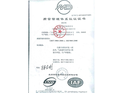 質(zhì)量體系認證